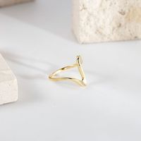 Simple Style Solid Color Sterling Silver Plating Open Rings sku image 1