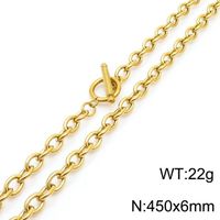 Titanium Steel 18K Gold Plated Fashion Plating Geometric Necklace sku image 13