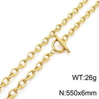 Titanium Steel 18K Gold Plated Fashion Plating Geometric Necklace sku image 14