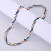 Einfacher Stil Twist Rostfreier Stahl Überzug 18 Karat Vergoldet Halskette main image 3