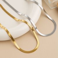 Retro Klassischer Stil Pendeln Einfarbig Rostfreier Stahl Überzug 18 Karat Vergoldet Halskette main image 1