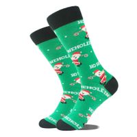 Unisex Christmas Santa Claus Cotton Crew Socks A Pair sku image 20