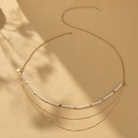 Casual Vacation Simple Style Heart Shape Imitation Pearl Copper Women's Waist Chain main image 4