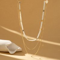 Casual Vacation Simple Style Heart Shape Imitation Pearl Copper Women's Waist Chain main image 5