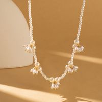 Lady Solid Color Imitation Pearl Beaded Plating Women's Necklace main image 4