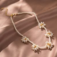 Lady Solid Color Imitation Pearl Beaded Plating Women's Necklace main image 2