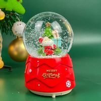 Creative Christmas Snow Decoration Glowing Crystal Ball Music Box sku image 9