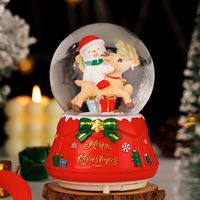 Creative Christmas Snow Decoration Glowing Crystal Ball Music Box sku image 7