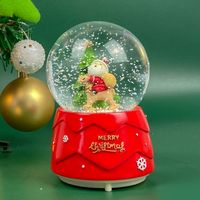 Creative Christmas Snow Decoration Glowing Crystal Ball Music Box sku image 10