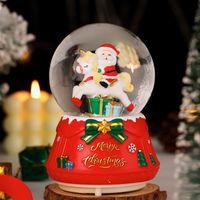 Creative Christmas Snow Decoration Glowing Crystal Ball Music Box sku image 8