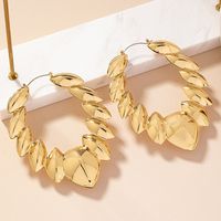 1 Paar Glam Übertrieben Luxuriös Blatt Blätter Überzug Legierung Ferrolegierung 14 Karat Vergoldet Ohrringe sku image 1