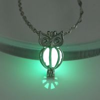 Fashion Hot Sale Moon Represents My Heart Luminous Necklace Heart Pendant Wholesale Nihaojewelry sku image 7