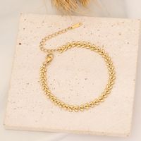 Dame Style Simple Commuer Forme De Cœur Acier Inoxydable Plaqué Or 18K Bracelets En Masse main image 9