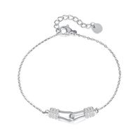 Élégant Style Simple Géométrique Acier Inoxydable Zircon Bracelets En Masse sku image 1