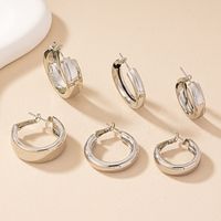 Wholesale Jewelry Simple Style Circle Alloy Gold Plated Plating Hoop Earrings sku image 2