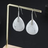 1 Piece Retro Lady Geometric Natural Stone Drop Earrings sku image 1