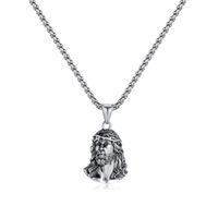 Rock Punk Human Stainless Steel No Inlay Men'S Pendant Necklace sku image 1