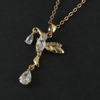 Basic Simple Style Classic Style Letter Fruit Snowflake Alloy Inlay Zircon Women's Pendant Necklace main image 4