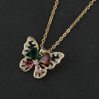 Basic Simple Style Classic Style Letter Fruit Snowflake Alloy Inlay Zircon Women's Pendant Necklace main image 3