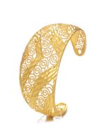 Vintage Style Solid Color Copper 18k Gold Plated Bangle In Bulk sku image 5