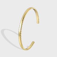Casual Simple Style C Shape Copper 18k Gold Plated Cuff Bracelets In Bulk main image 5