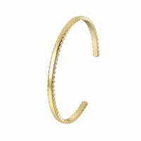 Casual Simple Style C Shape Copper 18k Gold Plated Cuff Bracelets In Bulk sku image 1