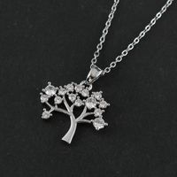 Basic Simple Style Classic Style Letter Fruit Snowflake Alloy Inlay Zircon Women's Pendant Necklace main image 8