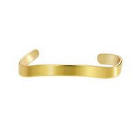 Modern Style Classic Style Commute Solid Color Copper Irregular Twist Plating 18k Gold Plated Cuff Bracelets sku image 1