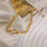 Luxurious Shiny Star Butterfly Copper Plating Inlay Zircon 18k Gold Plated Bracelets main image 4