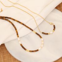 Stainless Steel 18K Gold Plated Elegant Commute Beaded Geometric Bracelets Earrings Necklace main image 7