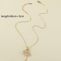 Lady Modern Style Human Stainless Steel Titanium Steel Inlay Zircon Pendant Necklace main image 2