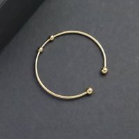 Wholesale Elegant Lady Solid Color Stainless Steel Plating 18k Gold Plated Bangle main image 6