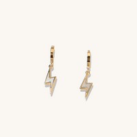 1 Pair Casual Elegant Retro Lightning Plating Inlay Stainless Steel Resin 18k Gold Plated Drop Earrings main image 1