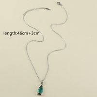 Luxurious Lady Water Droplets Stainless Steel Titanium Steel Plating Inlay Zircon Pendant Necklace main image 3