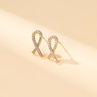 1 Pair Modern Style Simple Style Shiny Geometric Plating Inlay Copper Zircon 18k Gold Plated Ear Studs main image 1