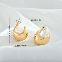 Wholesale Jewelry Basic Geometric Copper Alloy Plating Ear Studs main image 3