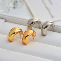 Wholesale Jewelry Simple Style Geometric Copper Alloy Plating Ear Studs main image 3