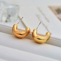 Wholesale Jewelry Simple Style Geometric Copper Alloy Plating Ear Studs sku image 1