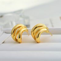 Wholesale Jewelry Simple Style Geometric Copper Alloy Plating Ear Studs main image 3