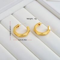 Wholesale Jewelry Basic Simple Style Geometric Copper Alloy Plating Ear Studs main image 5
