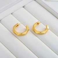 Wholesale Jewelry Basic Simple Style Geometric Copper Alloy Plating Ear Studs sku image 1