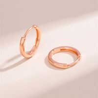 1 Pair Retro Simple Style Round Plating Copper Rose Gold Plated Ear Studs main image 5