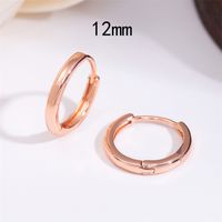 1 Pair Retro Simple Style Round Plating Copper Rose Gold Plated Ear Studs main image 6