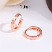 1 Pair Retro Simple Style Round Plating Copper Rose Gold Plated Ear Studs main image 7