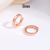 1 Pair Retro Simple Style Round Plating Copper Rose Gold Plated Ear Studs main image 3