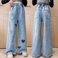 Korean Style Heart Shape Pocket Denim Pants & Leggings main image 6