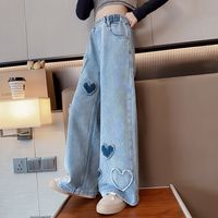 Korean Style Heart Shape Pocket Denim Pants & Leggings main image 5