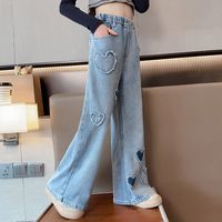Korean Style Heart Shape Pocket Denim Pants & Leggings main image 10