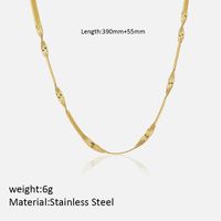 Stainless Steel Hip-Hop Cool Style Plating Solid Color Necklace sku image 1