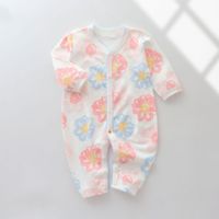 Casual Animal Flower Bow Knot Cotton Baby Rompers main image 5